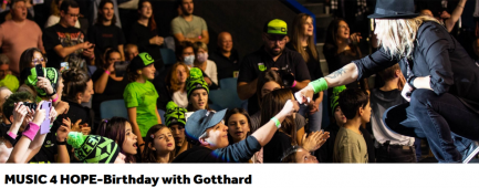 Evento Greenhope a Lugano con concerto dei Gotthard